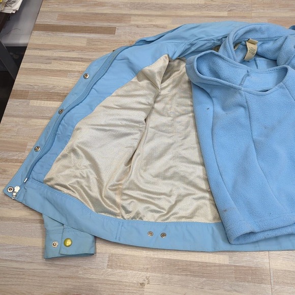 Vintage LL Bean All Conditions "2 In One" Jacket Womens Small Blue Poly Shell - Picture 4 of 8